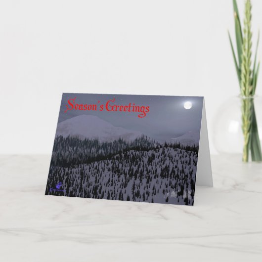 Koude Nacht In Idaho Feestdagen Kaart (Voorkant)