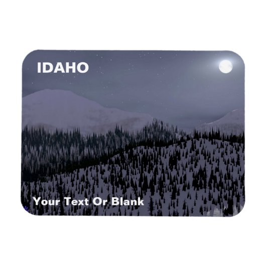 Koude nacht in Idaho Magneet (Horizontaal)