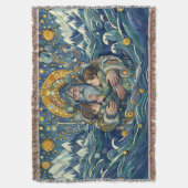 "Koude nacht, sterke armen" gooien deken (Voorkant Verticaal)