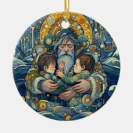 "Koude nacht, sterke armen" Keramisch Ornament