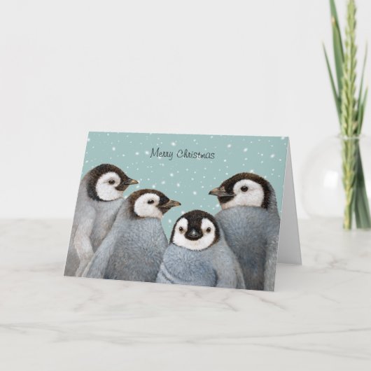 Koude nacht, warme kerstkaart kaart (Voorkant)