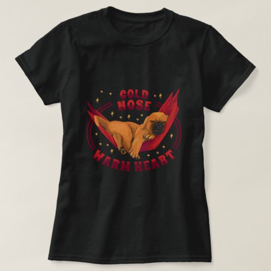 Koude neus Warm Hart Engels Mastiff Lover T-shirt (Design voorkant)