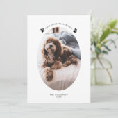 Koude neus Warm Wensen Hond Foto Kerstmis Feestdagenkaart (Staand voorkant)