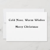 Koude neus, Warm Wishes Labradole Kerstmis Kaart (Achterkant)