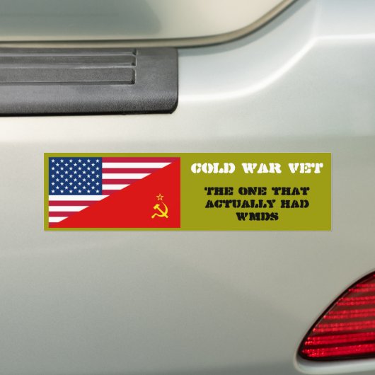 Koude Oorlog Vet Bumpersticker (Op auto)
