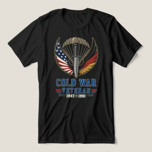 Koude Oorlog Veteraan VS Duitsland Airborne Paratr Tri-Blend Shirt
