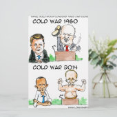 Koude Oorlogen van 1960 en 2014 Grappig Briefpapier (Staand voorkant)