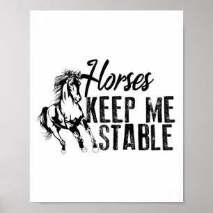 Koude paarden houden me in staat om te stoppen met poster
