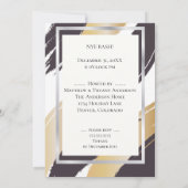 KOUDE Penseelstreken Gold Silver & Black NYE BASH Kaart (Achterkant)