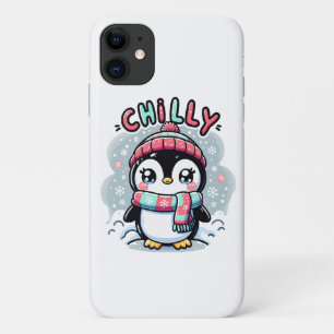 Koude Pinguïn Sneeuwachtige Sjaal Knuffel Case-Mate iPhone Case