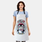 Koude Pinguïn Sneeuwachtige Sjaal Knuffel Schort (Gedragen)