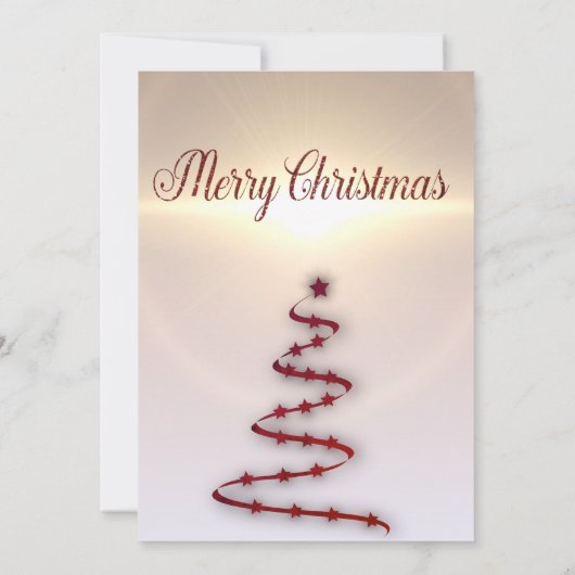 Koude, rendabele, mooie, rode kerstboom kaart (Achterkant)