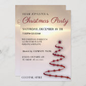 Koude, rendabele, mooie, rode kerstboom kaart (Voorkant / Achterkant)