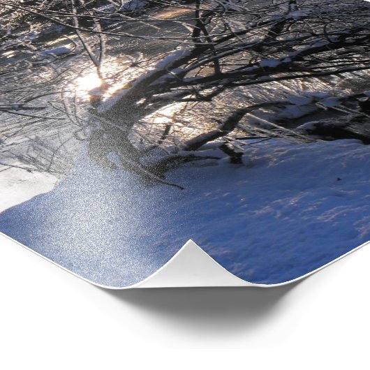 Koude rivier foto afdruk (Hoek)