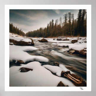 Koude rivier poster
