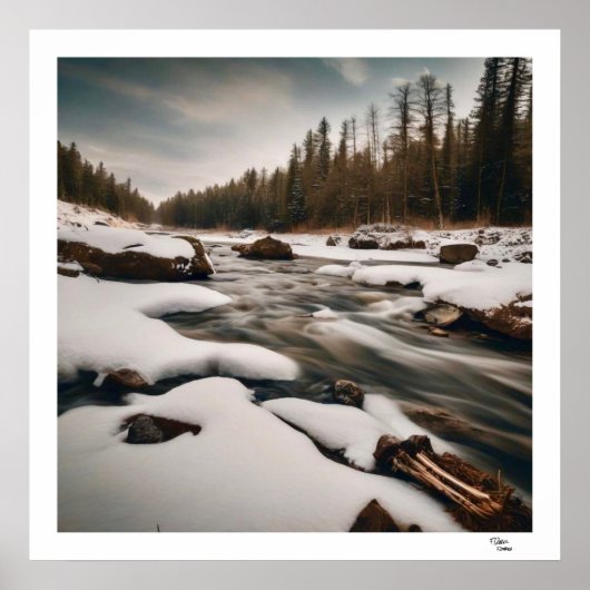 Koude rivier poster (Voorkant)