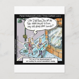 Koude Schone Handen Met Vuurwapens Grappige Cadeau Briefkaart