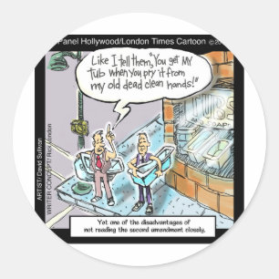 Koude Schone Handen Met Vuurwapens Grappige Cadeau Ronde Sticker