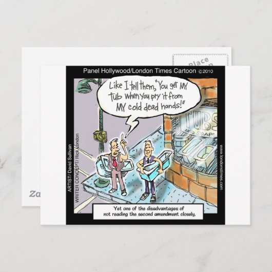 Koude schone handen W/Pistolen Funny Gifts & T - s Briefkaart (Voorkant / Achterkant)