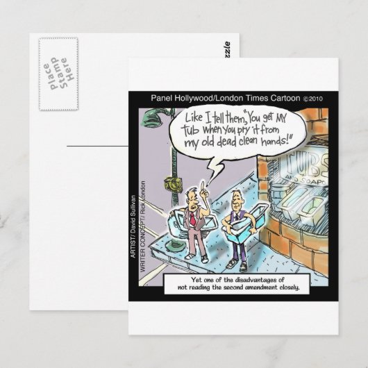 Koude schone handen W/Pistolen Funny Gifts & T - s Briefkaart (Voorkant / Achterkant)