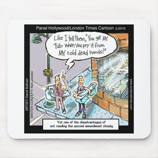 Koude schone handen W/Pistolen Funny Gifts & T - s Muismat (Voorkant)