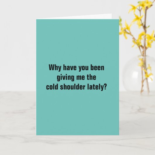 Koude schouder, kat heeft je tong? kaart (Gele Bloem)