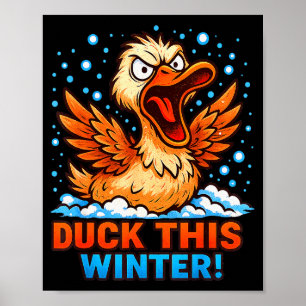 Koude Sneeuwige Dag Sarcastische Uitspraak Grappig Poster
