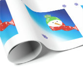 Koude Sneeuwman Cadeaupapier (Rol Hoek)