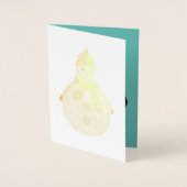 Koude sneeuwman folie kaarten (Voorkant)