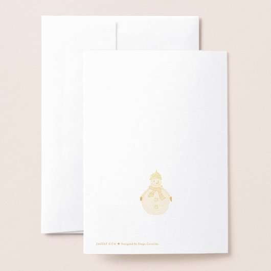 Koude sneeuwman folie kaarten (Met envelop)