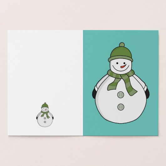 Koude sneeuwman folie kaarten (Binnen)