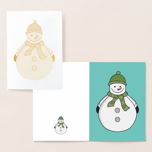Koude sneeuwman folie kaarten (Display)