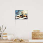 Koude sneeuwmorgen poster (Keuken)