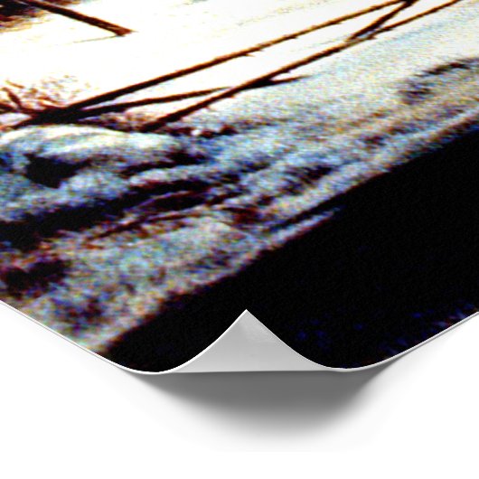 Koude sneeuwochtend poster (Hoek)