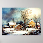 Koude sneeuwochtend poster (Voorkant)