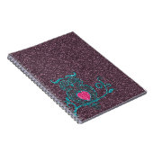 Koude tendrieblauwe zwaluw notitieboek (Rechterzijde)