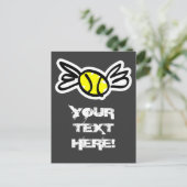 Koude tenniskaartuitnodiging gepersonaliseerd! briefkaart (Staand voorkant)