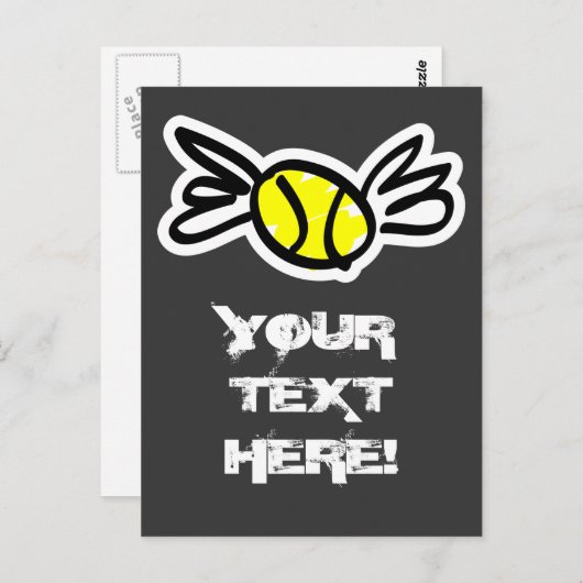 Koude tenniskaartuitnodiging gepersonaliseerd! briefkaart (Voorkant / Achterkant)