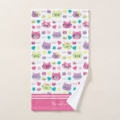 Koude vaat met brillenglazen, roze bad handdoek (Handdoek)