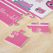 Koude vaat met brillenglazen, roze legpuzzel (Zijkant)