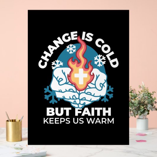 Koude verandering, het vuur van het geloof - Motiv Acryl Bord (Huwelijk)