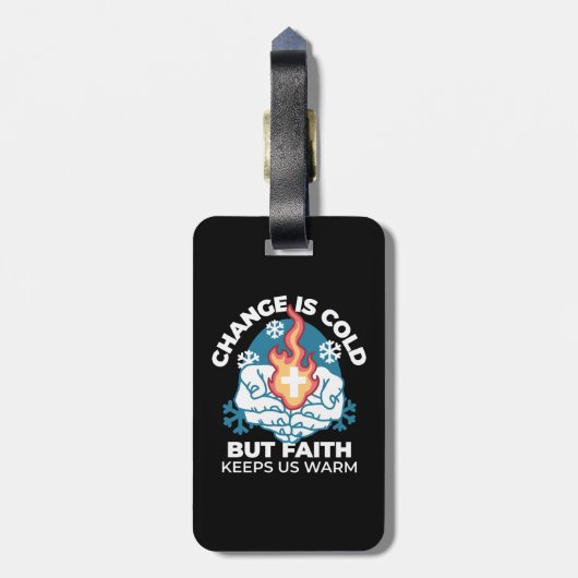 Koude verandering, het vuur van het geloof - Motiv Bagagelabel (Achterkant verticaal)