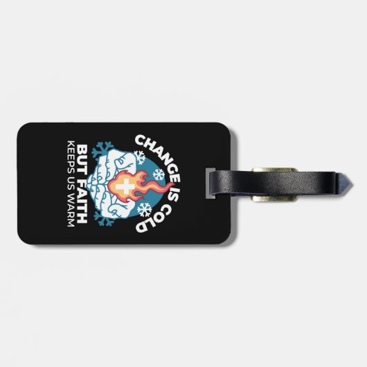 Koude verandering, het vuur van het geloof - Motiv Bagagelabel (Achterkant horizontaal)