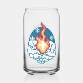 Koude verandering, het vuur van het geloof - Motiv Blikvorm Glas (Achterkant)