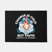 Koude verandering, het vuur van het geloof - Motiv Deurmat (Voorkant)