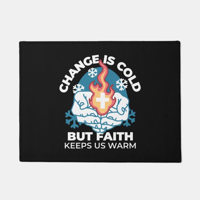 Koude verandering, het vuur van het geloof - Motiv Deurmat (Voorkant)