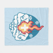 Koude verandering, het vuur van het geloof - Motiv Fleece Deken (Voorkant (Horizontaal))