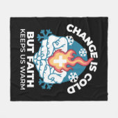 Koude verandering, het vuur van het geloof - Motiv Fleece Deken (Voorkant (Horizontaal))