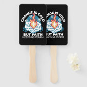 Koude verandering, het vuur van het geloof - Motiv Handwaaier (Voorkant en achterkant)