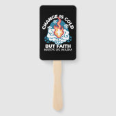 Koude verandering, het vuur van het geloof - Motiv Handwaaier (Achterkant)